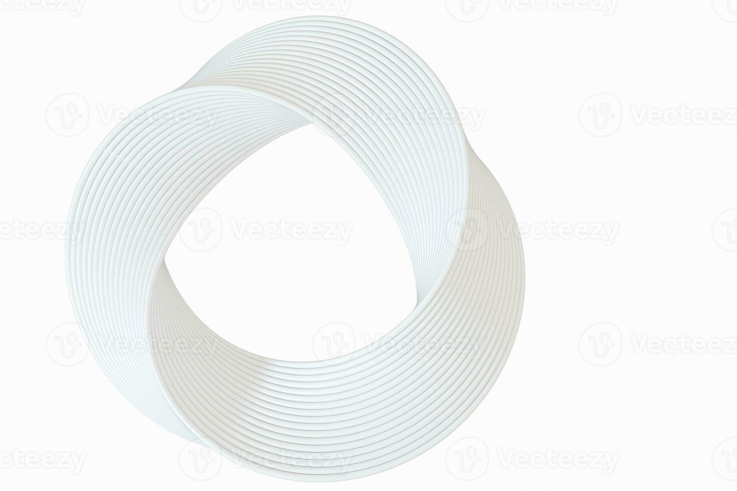 The virtual image of Mobius ring geometric figure, 3d rendering photo