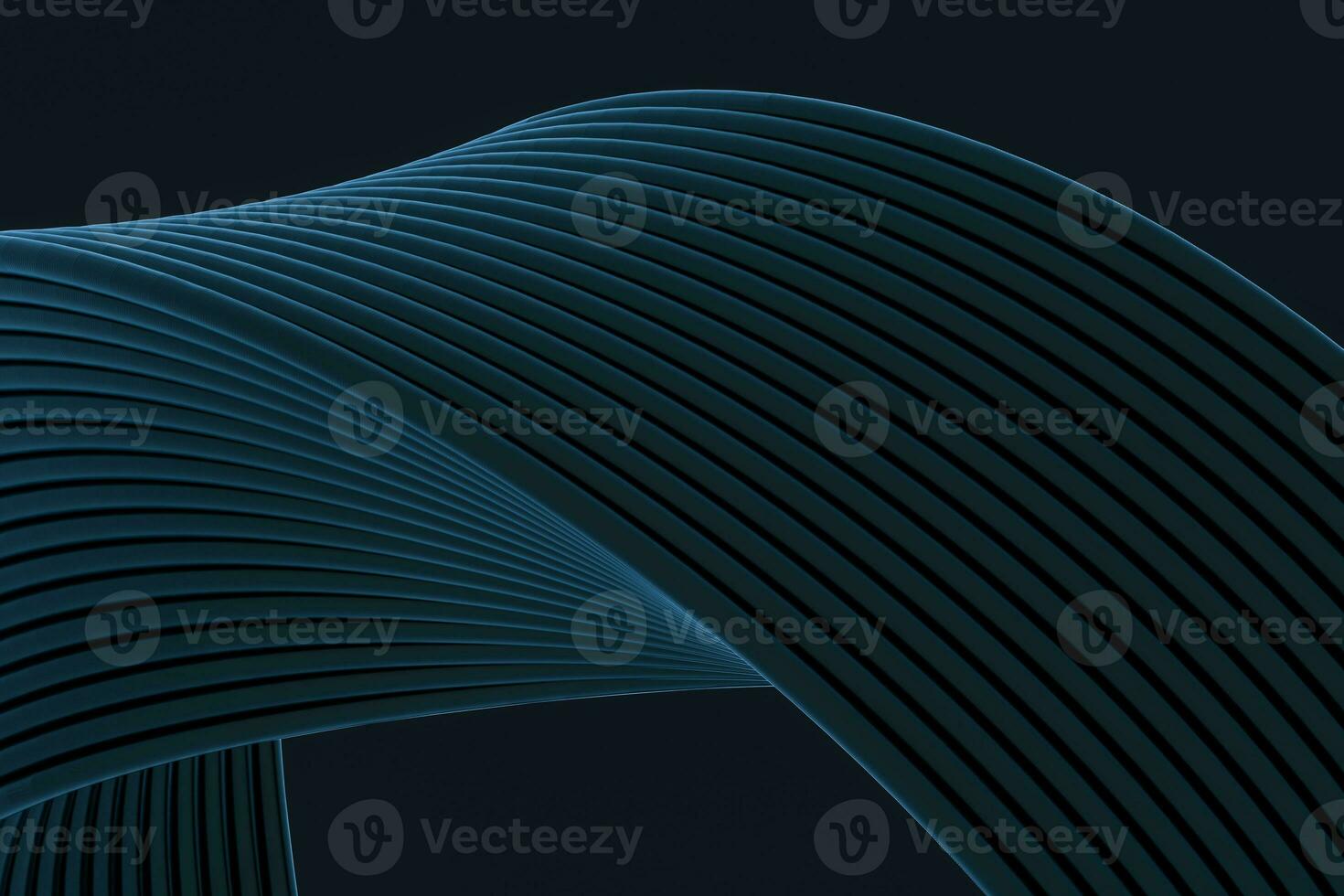 The virtual image of Mobius ring geometric figure, 3d rendering photo