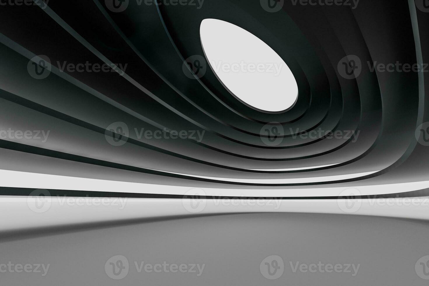Round empty building with wide ground, 3d rendering. photo