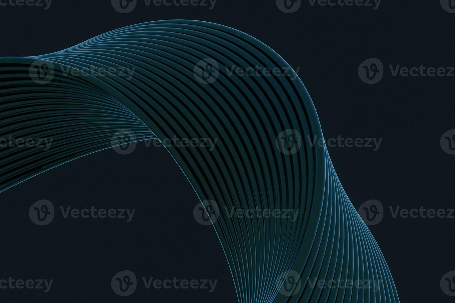 The virtual image of Mobius ring geometric figure, 3d rendering photo