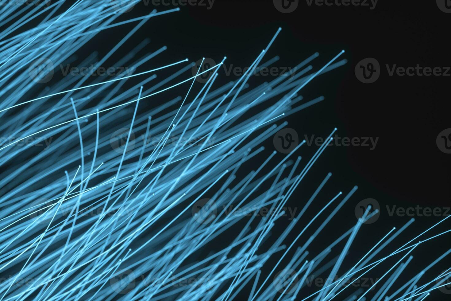 Flowing and glowing particles with dark background, 3d rendering photo