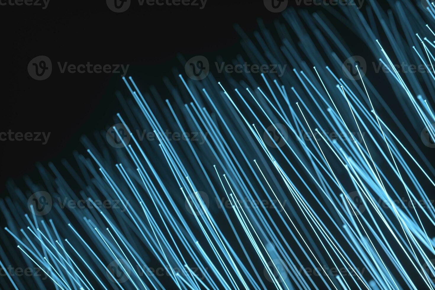Flowing and glowing particles with dark background, 3d rendering photo