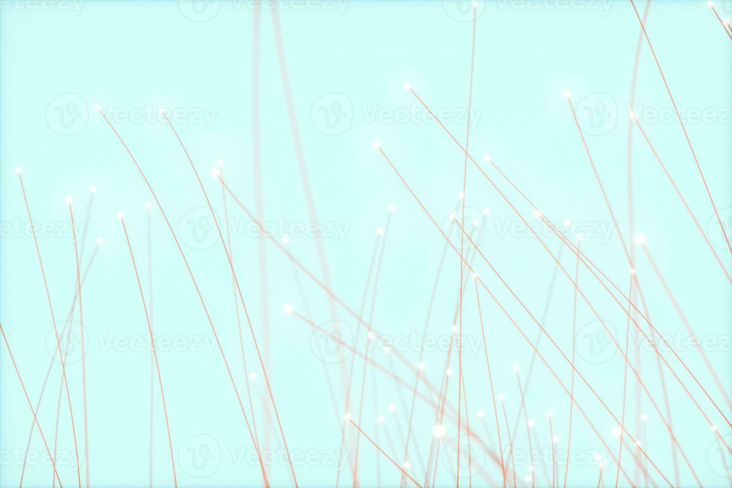 Flowing particles lines with white background, 3d rendering photo
