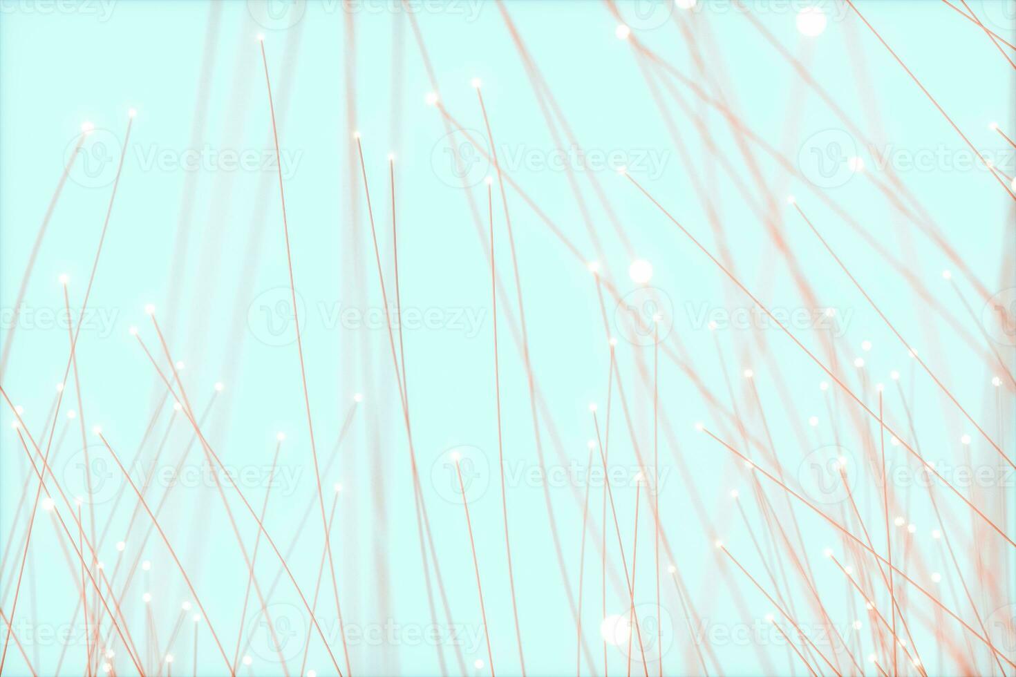 Flowing particles lines with white background, 3d rendering photo