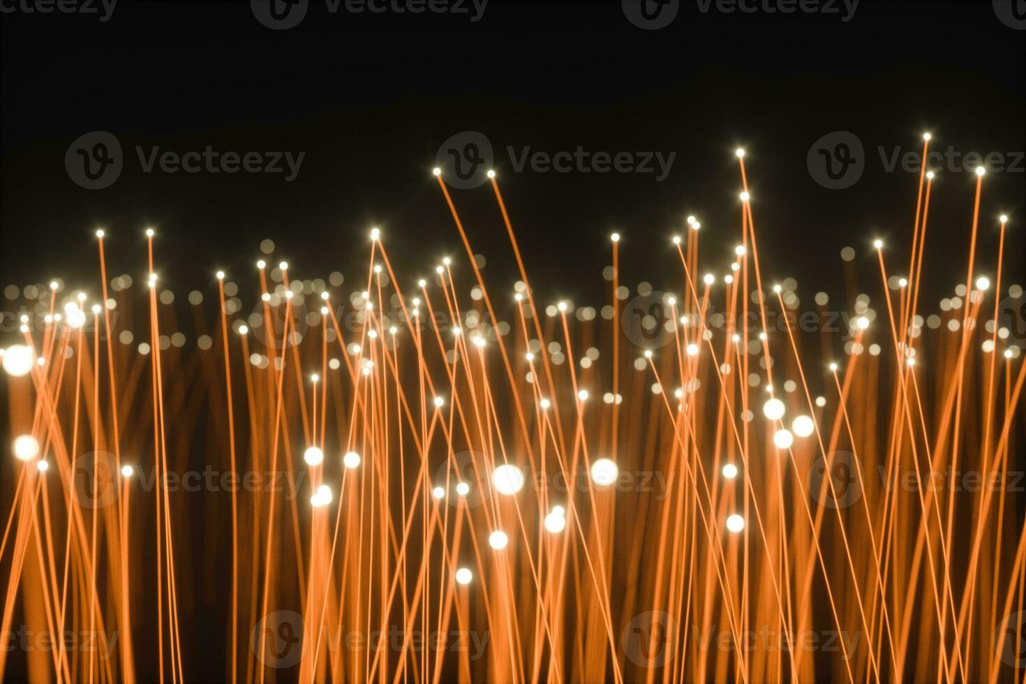 Flowing and glowing particles with dark background, 3d rendering photo