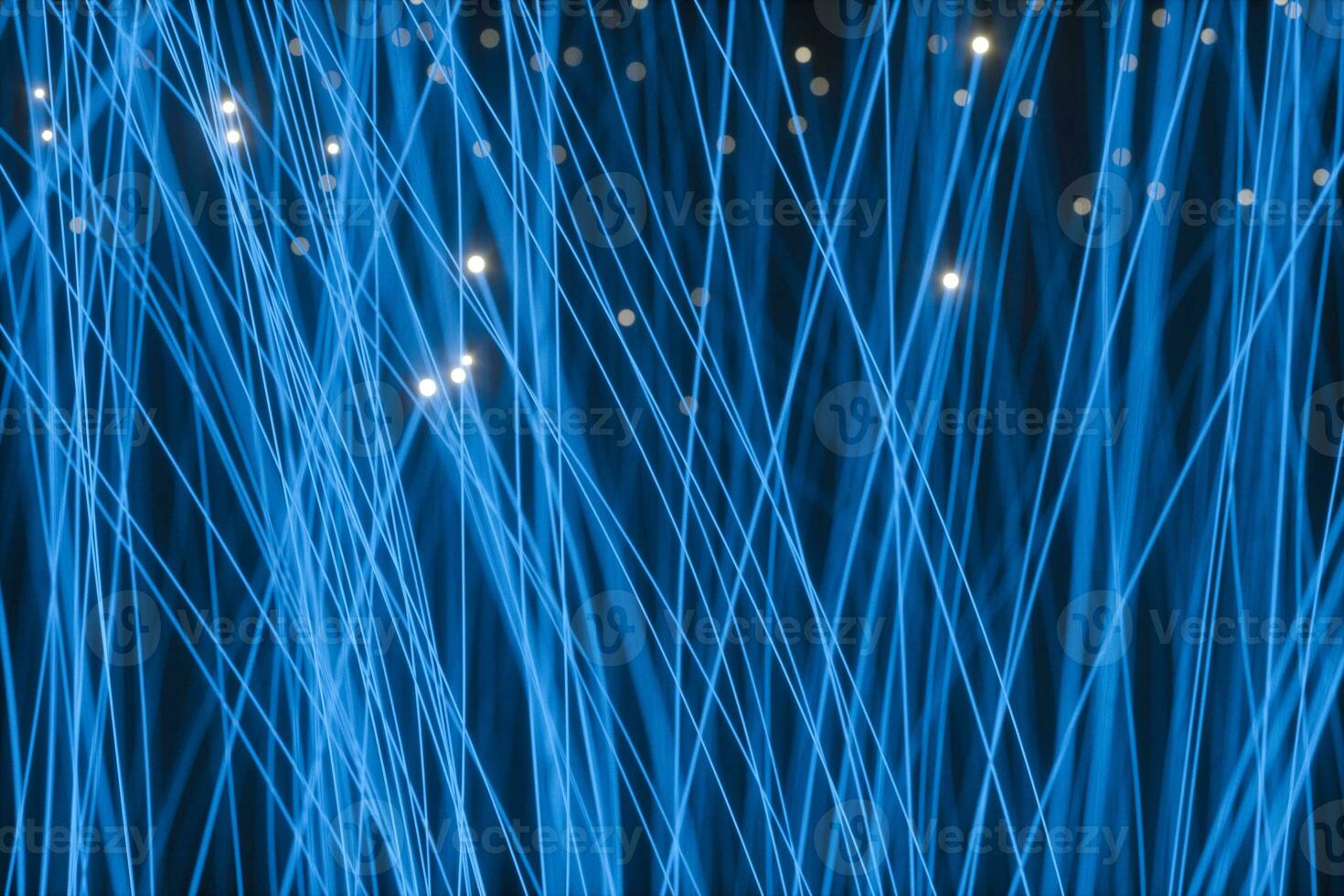 Flowing and glowing particles with dark background, 3d rendering photo