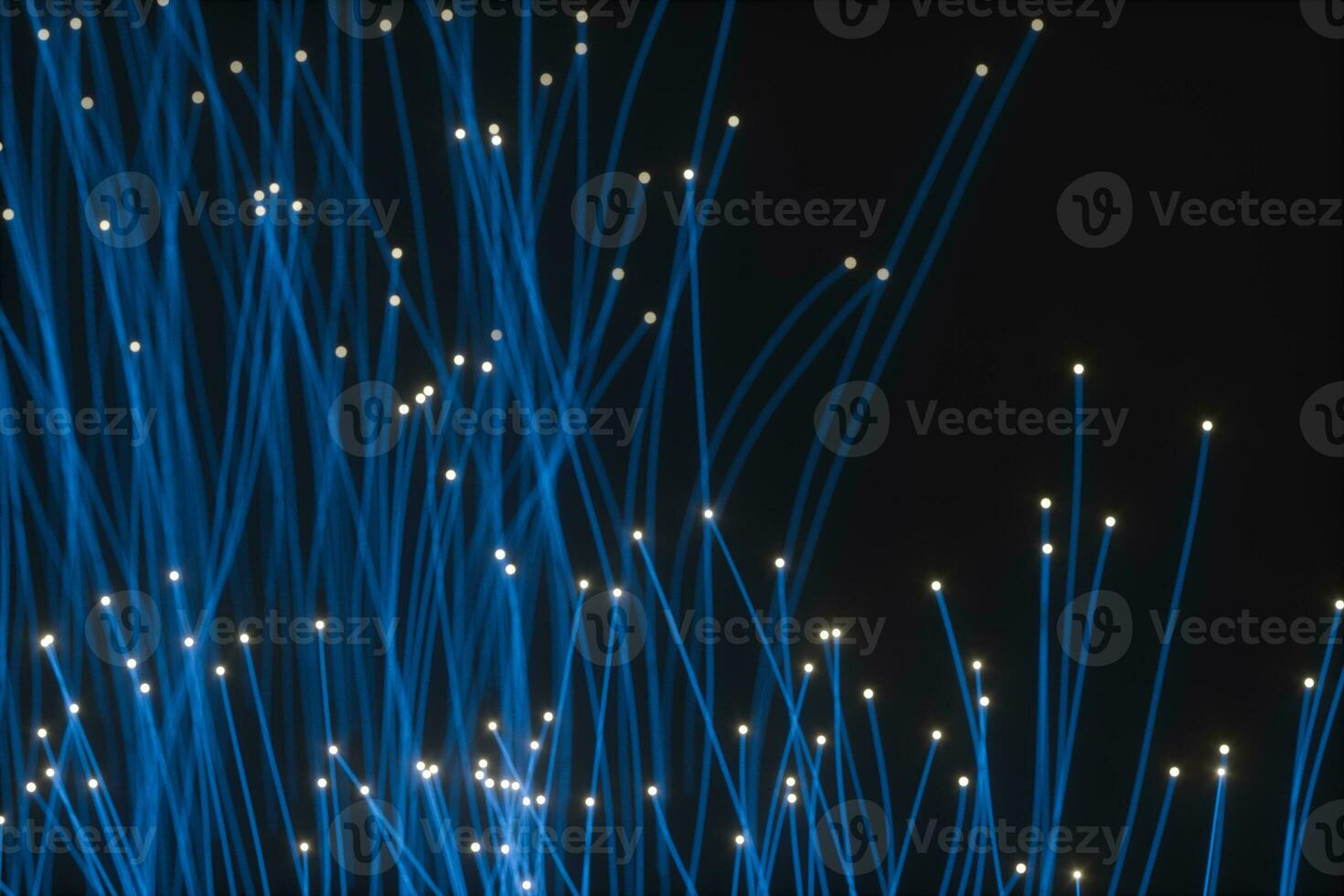 Flowing and glowing particles with dark background, 3d rendering photo