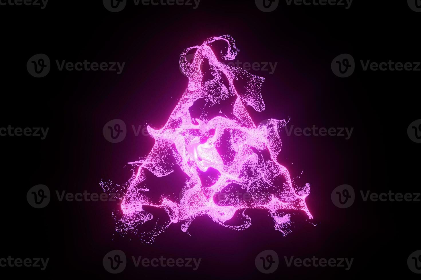 Abstract glowing particles with brilliant light, 3d rendering. photo