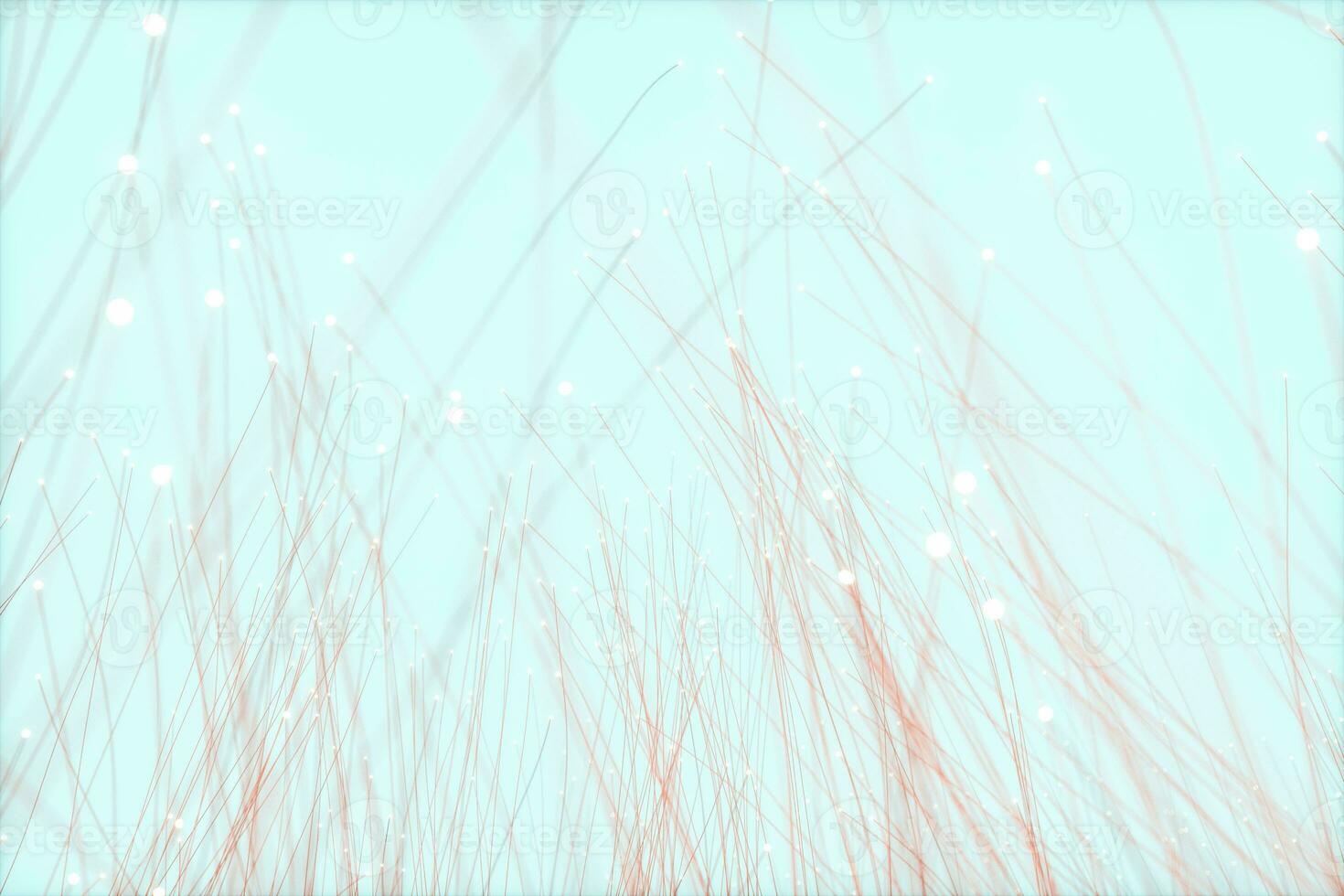 Flowing particles lines with white background, 3d rendering photo