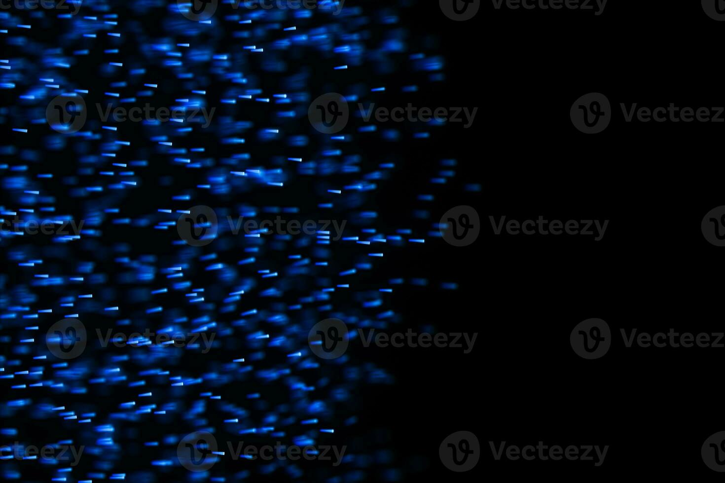 Flowing and glowing particles with dark background, 3d rendering photo