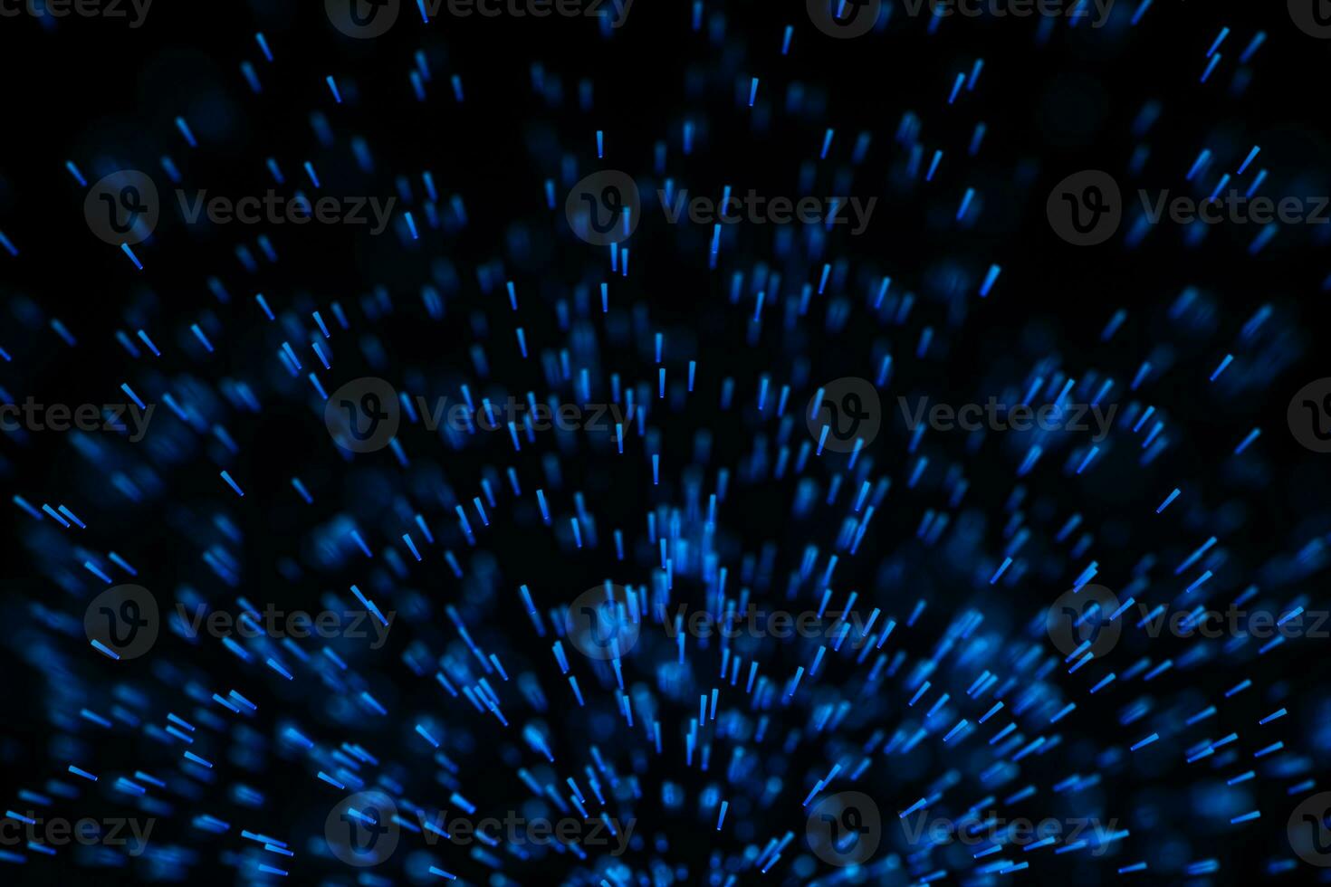 Flowing and glowing particles with dark background, 3d rendering photo