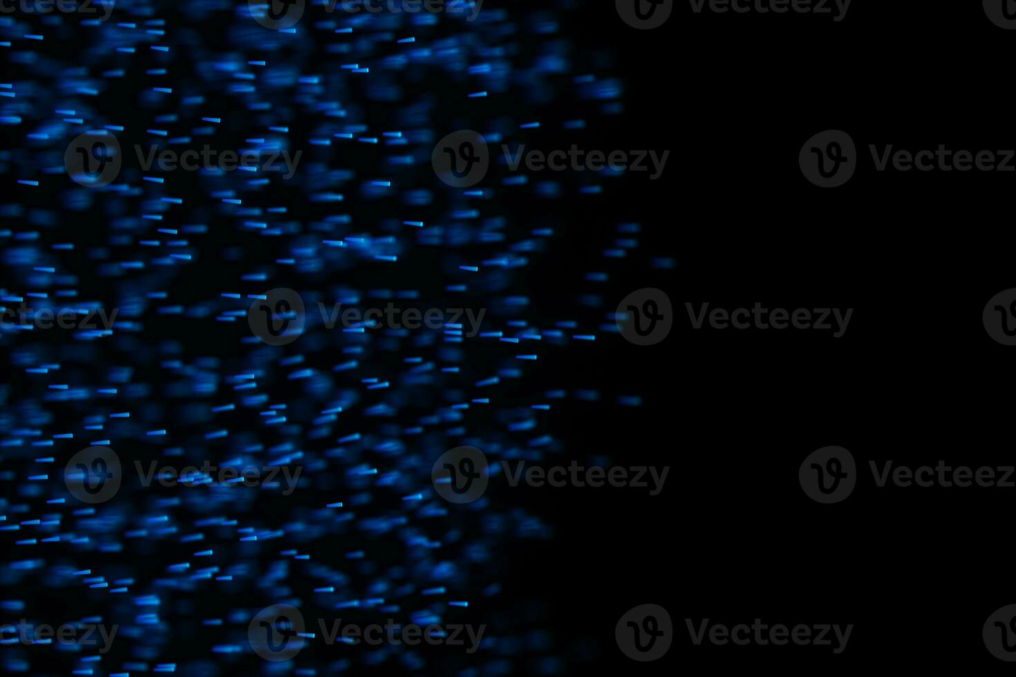 Flowing and glowing particles with dark background, 3d rendering photo