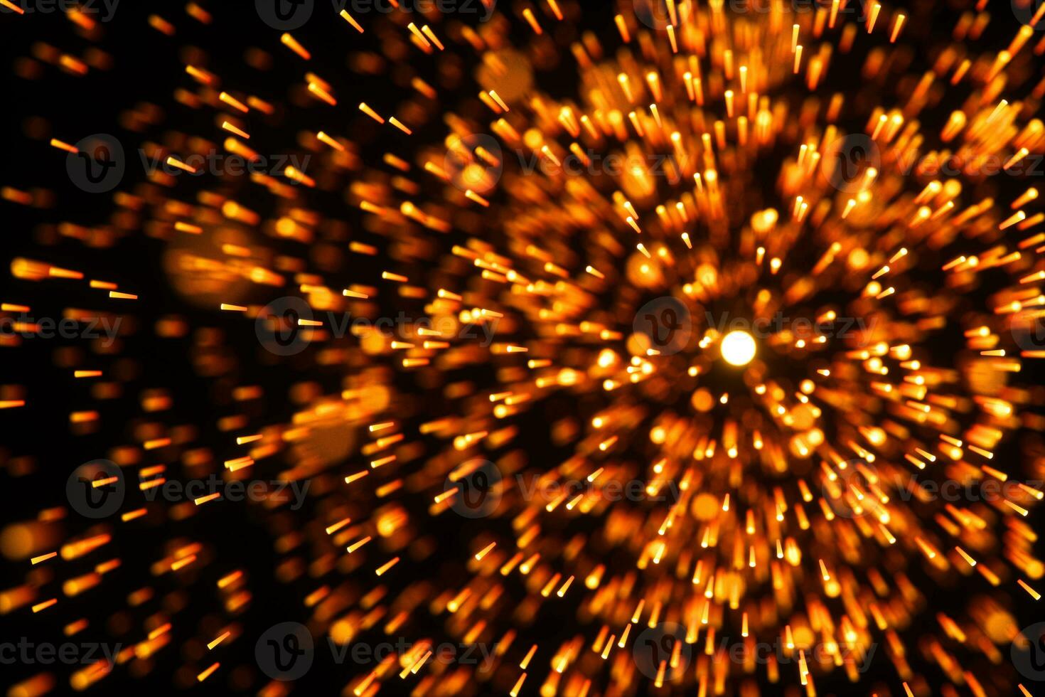 Flowing and glowing particles with dark background, 3d rendering photo