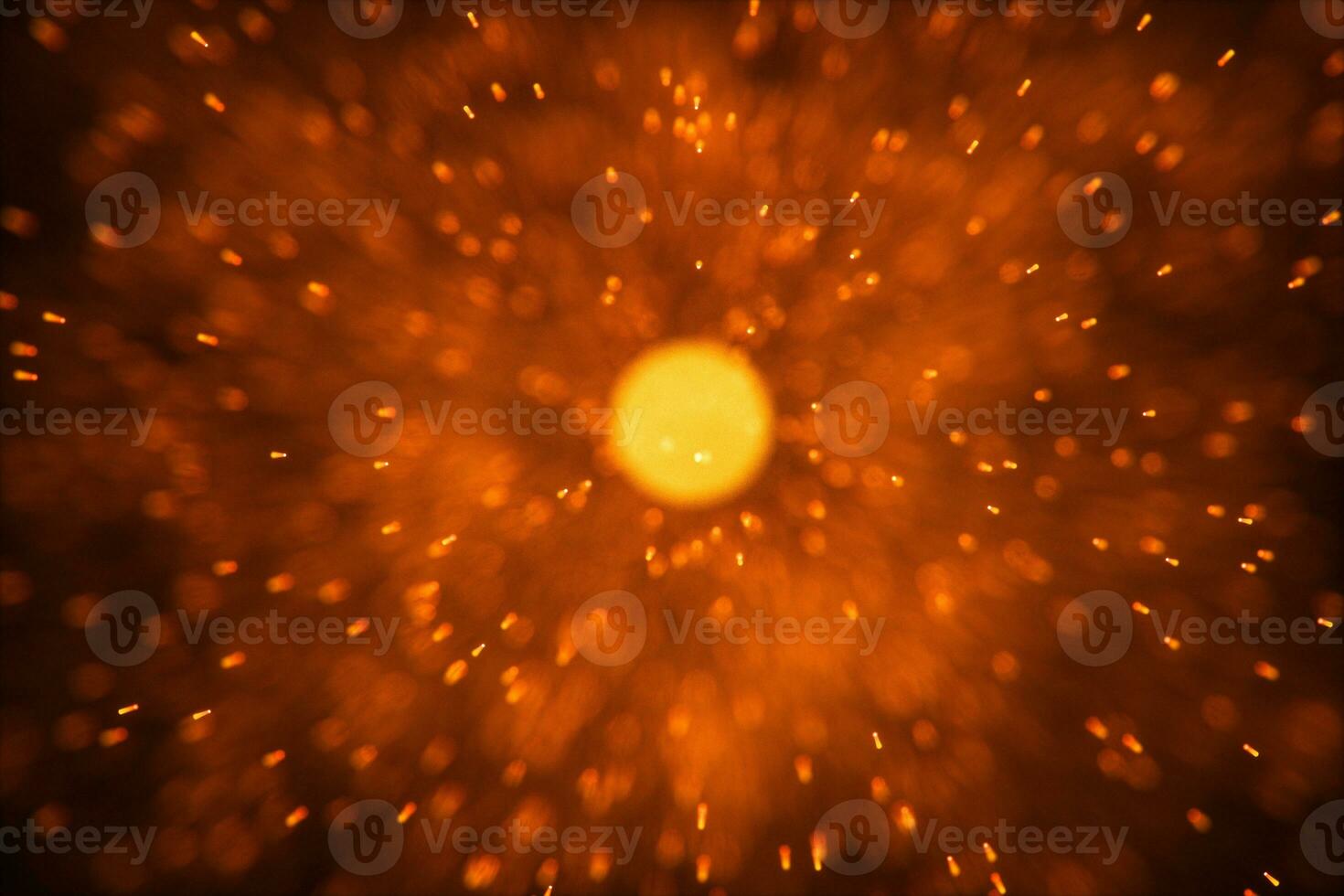 Flowing and glowing particles with dark background, 3d rendering photo