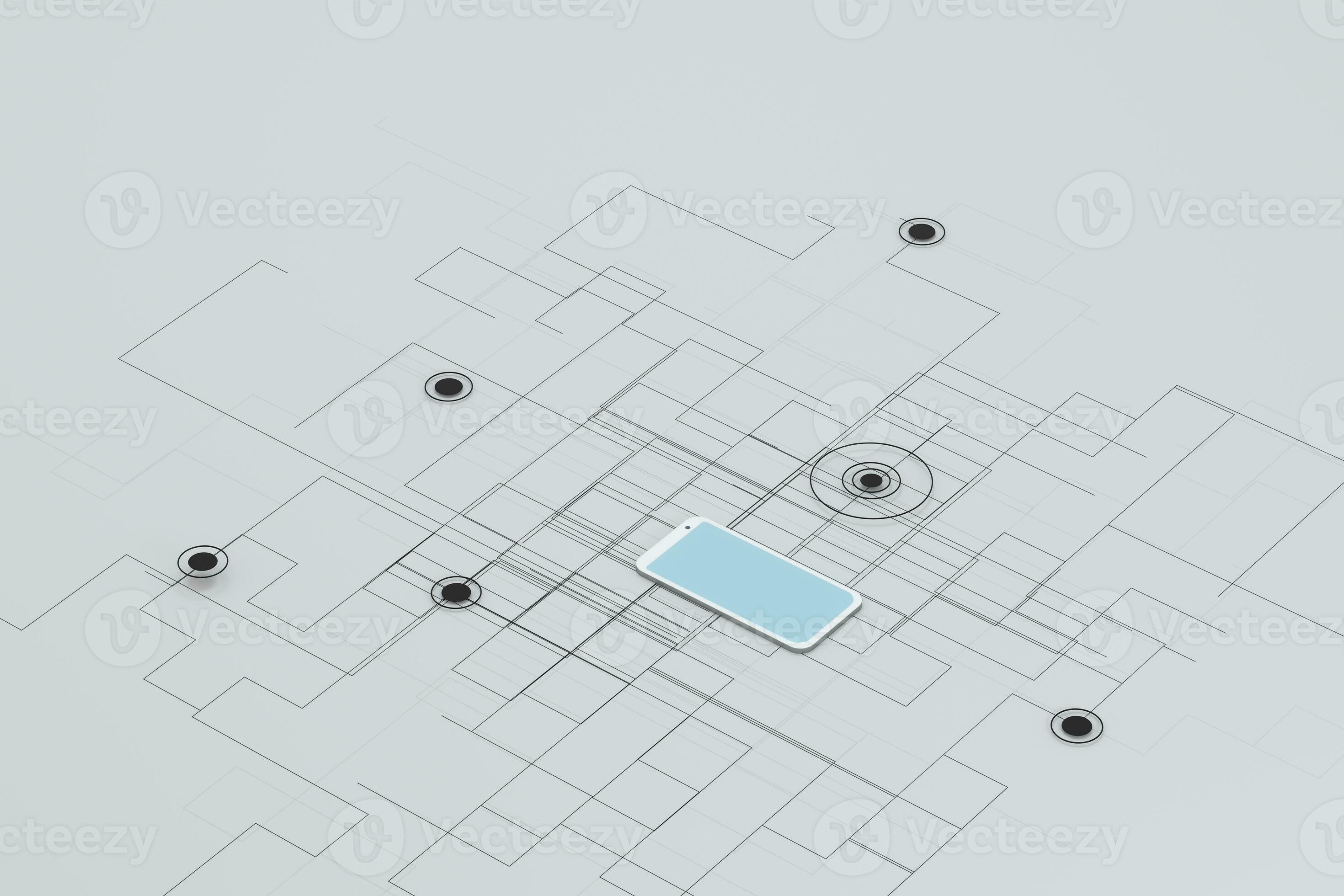 Mobile with white background, smart mobile phone,3d,rendering. 27871801