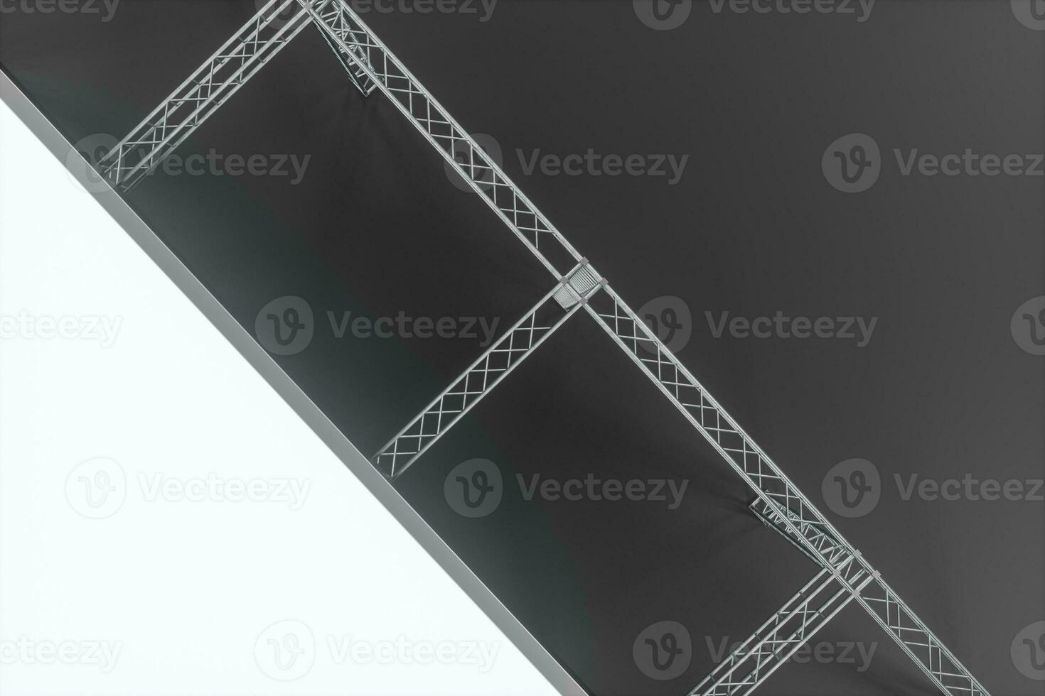 Steel reinforcement with dark background, 3d rendering. photo