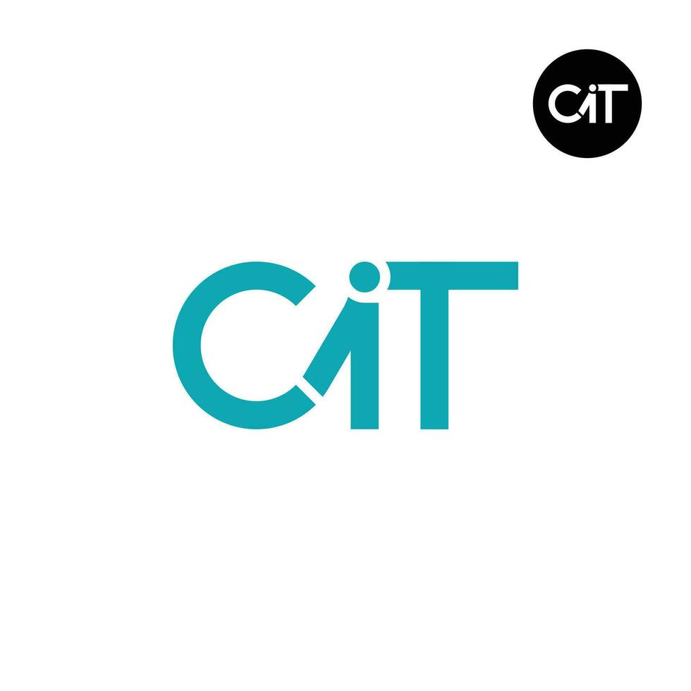 letra cit monograma logo diseño vector