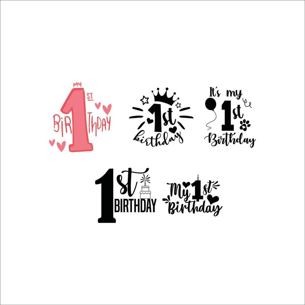 Stylish , fashionable  and awesome birthday quotes typography  illustrator vector