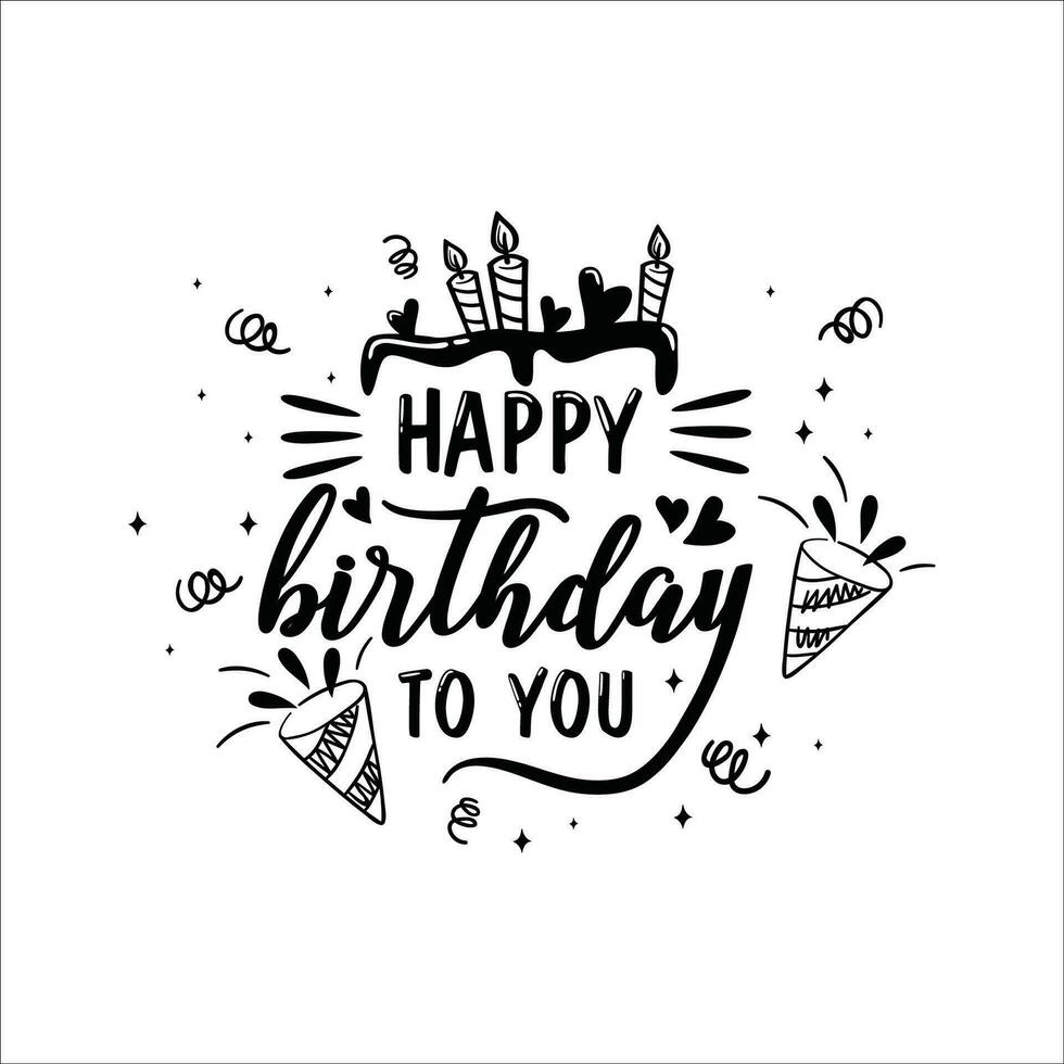 Stylish , fashionable  and awesome birthday quotes typography  illustrator vector