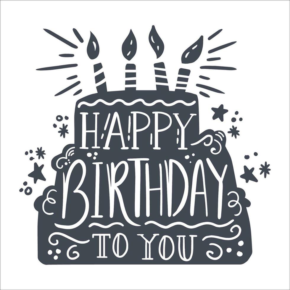 Stylish , fashionable  and awesome birthday quotes typography  illustrator vector