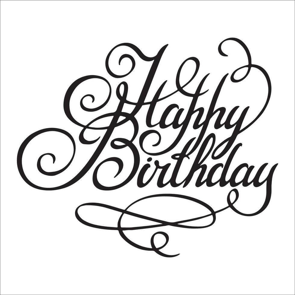 Stylish , fashionable  and awesome birthday quotes typography  illustrator vector