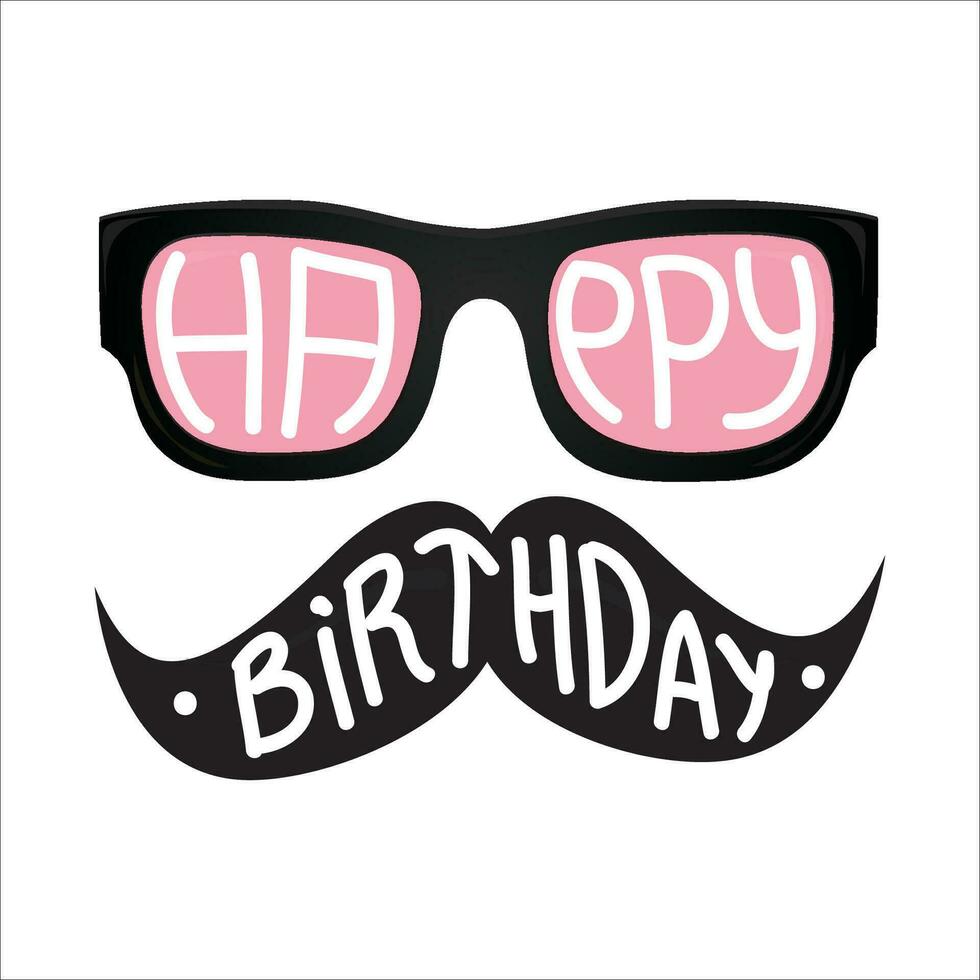 Stylish , fashionable  and awesome birthday quotes typography  illustrator vector