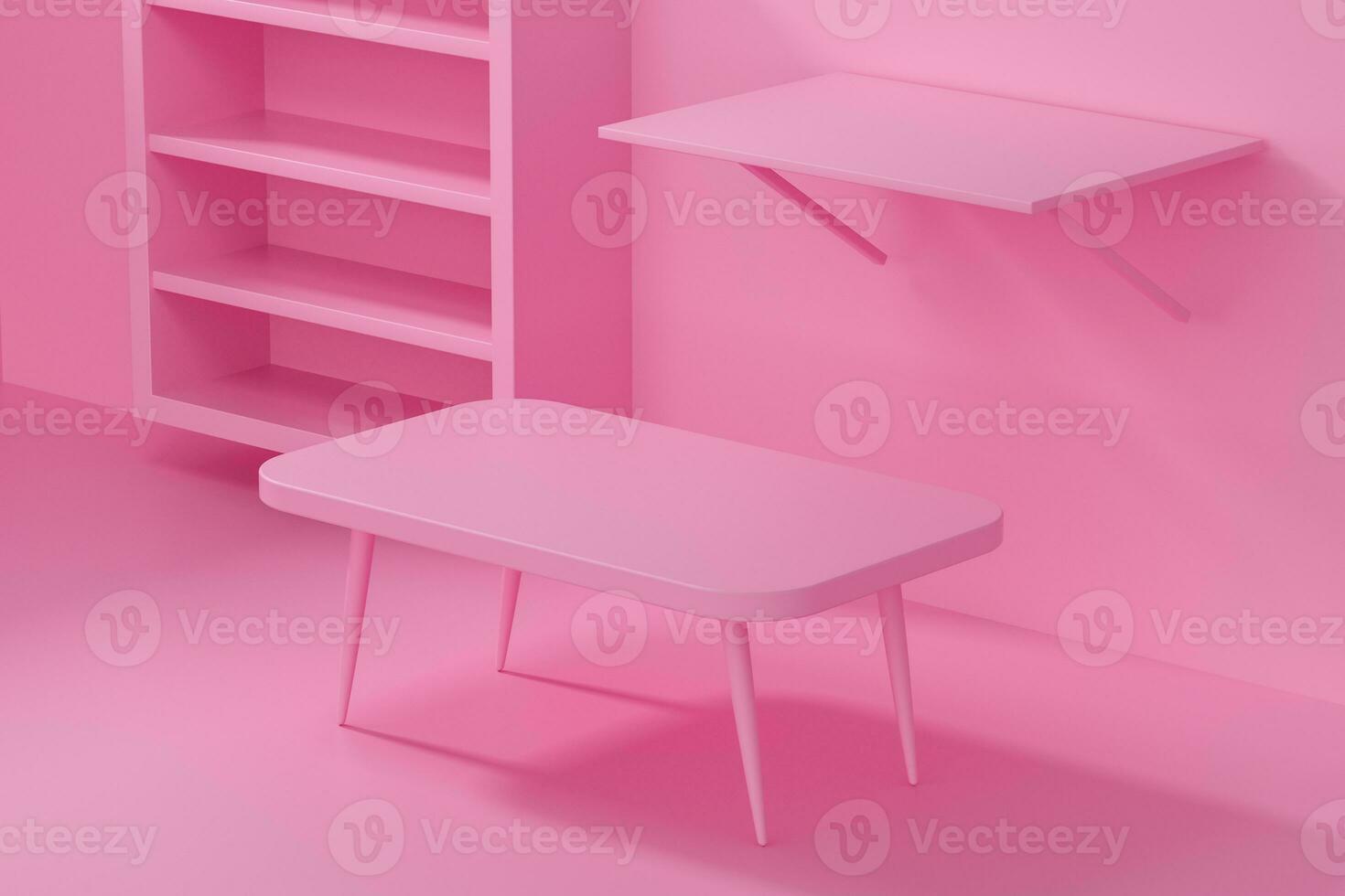 modelo de mueble en el vivo habitación, 3d representación. foto