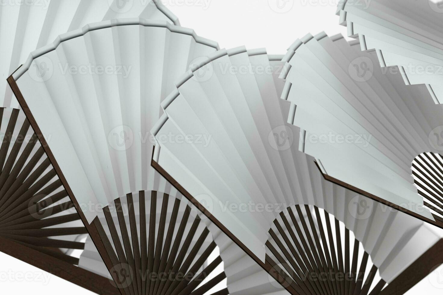 Fans with white background,chinese style decoration,3d,rendering. photo