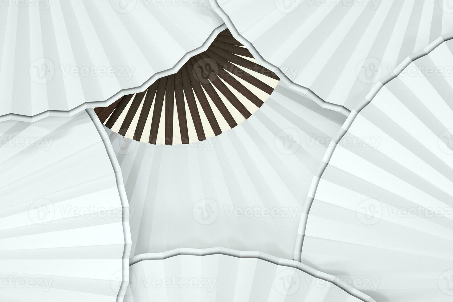 Fans with white background,chinese style decoration,3d,rendering. photo