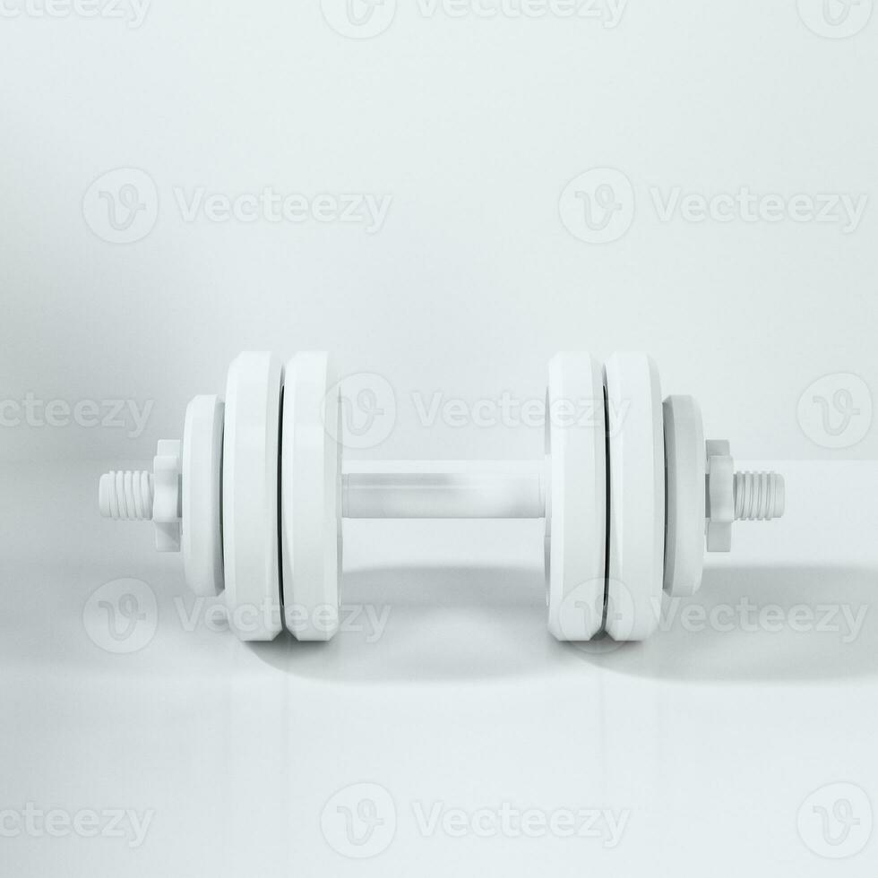 Dumbbells with white background, fitness theme, 3d rendeirng. photo