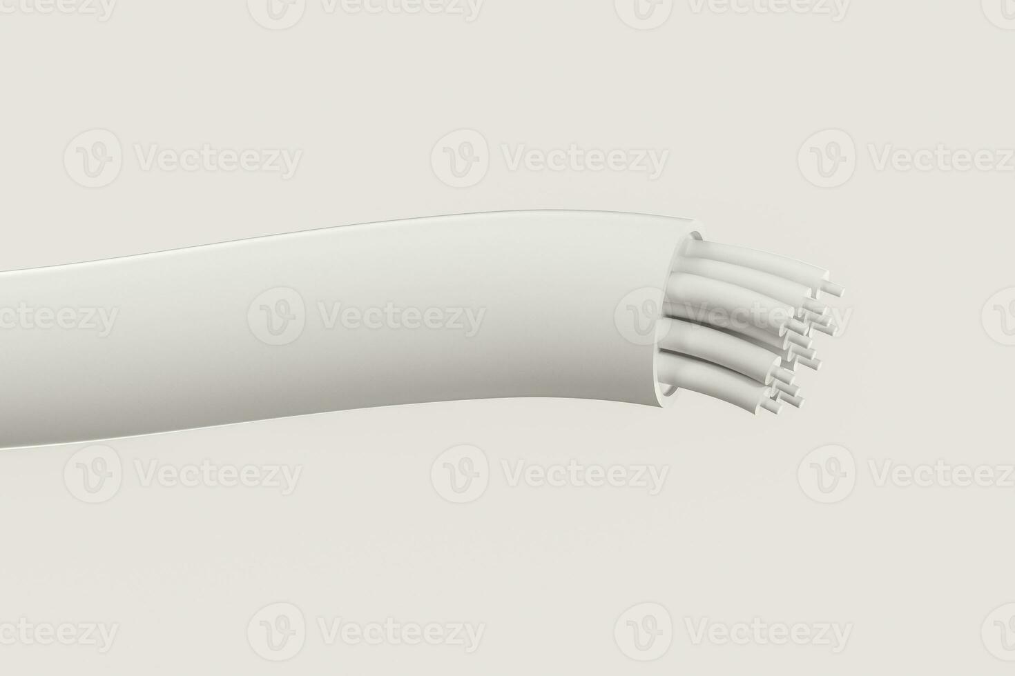 Cable with extended core, electronic connection product, 3d rendering. photo