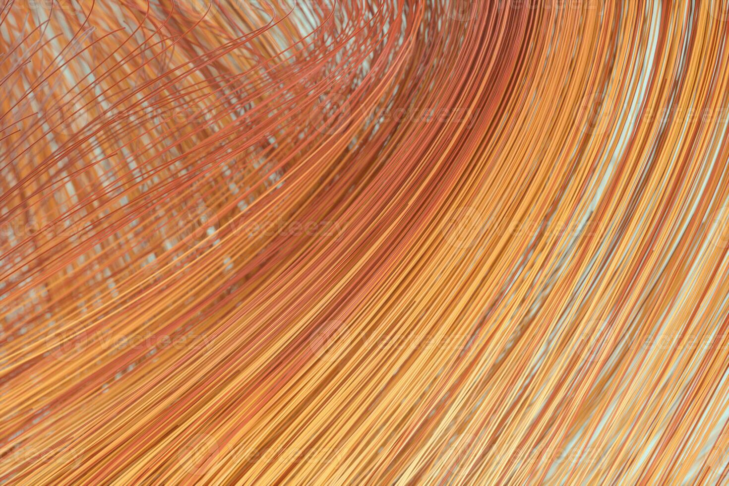 Flowing curves with colorful background, 3d rendering. photo