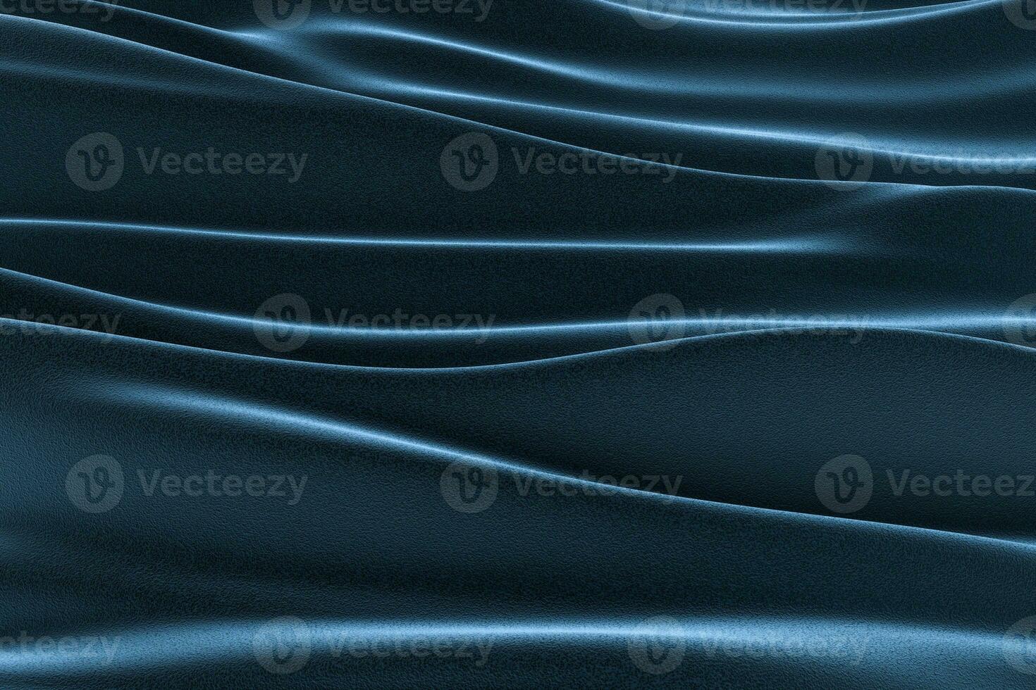 Flowing and waving blue cloth background, 3d rendering. photo