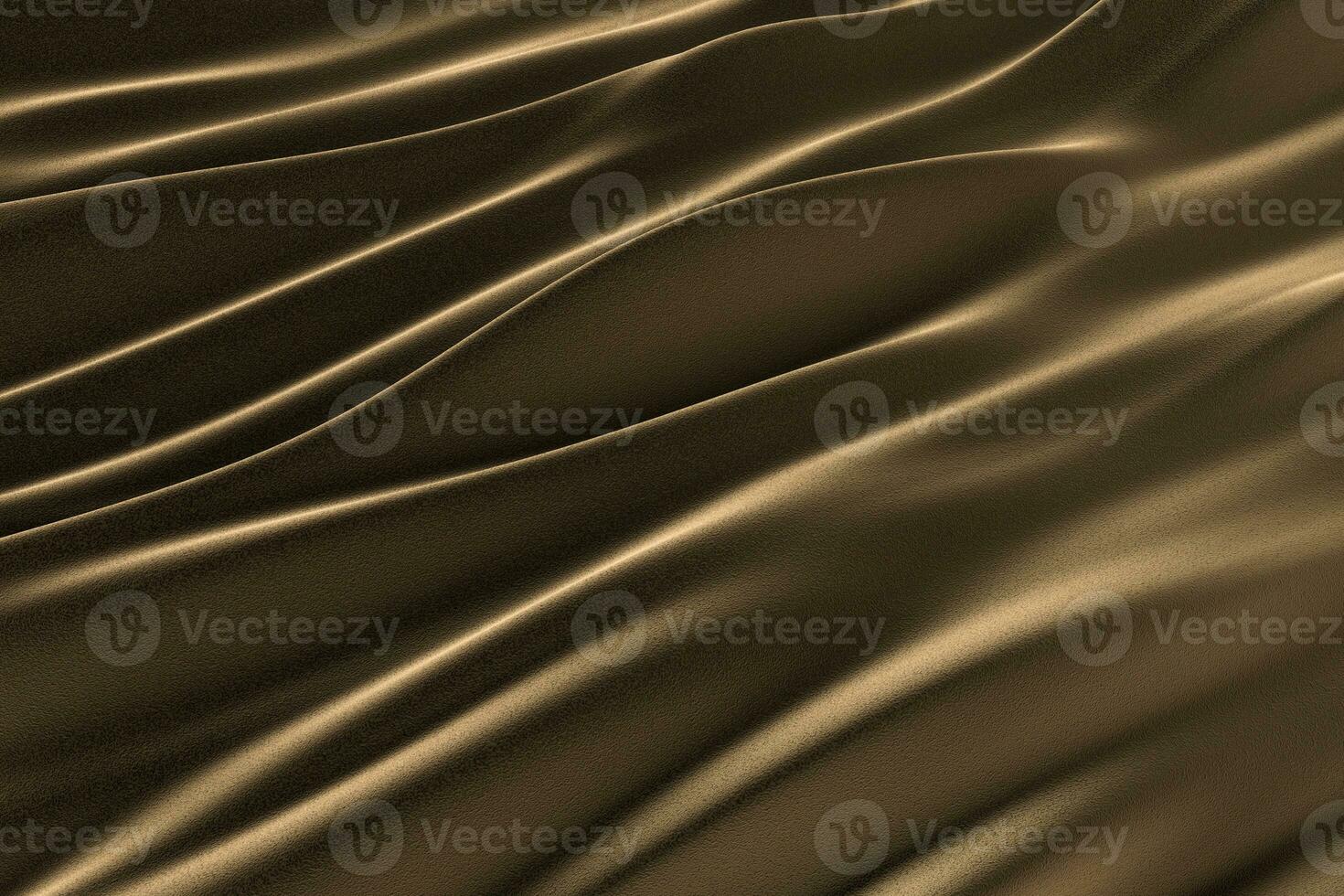 Flowing and waving golden cloth background, 3d rendering. photo