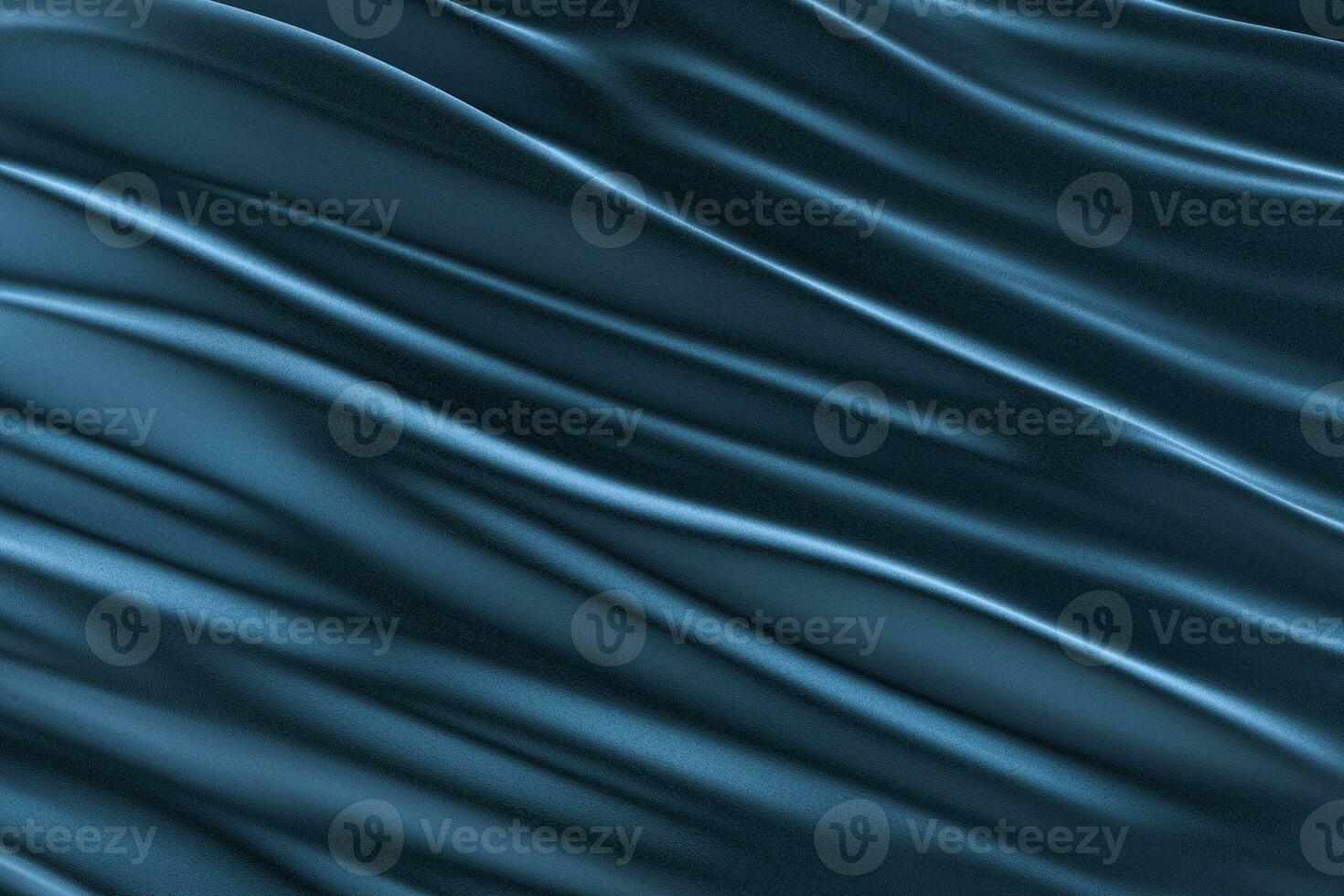 Flowing and waving blue cloth background, 3d rendering. photo