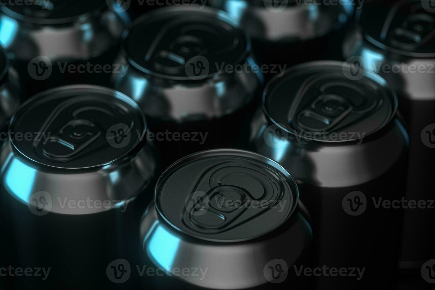 Cans with dark background, recyclable cans, 3d rendering. 27873372