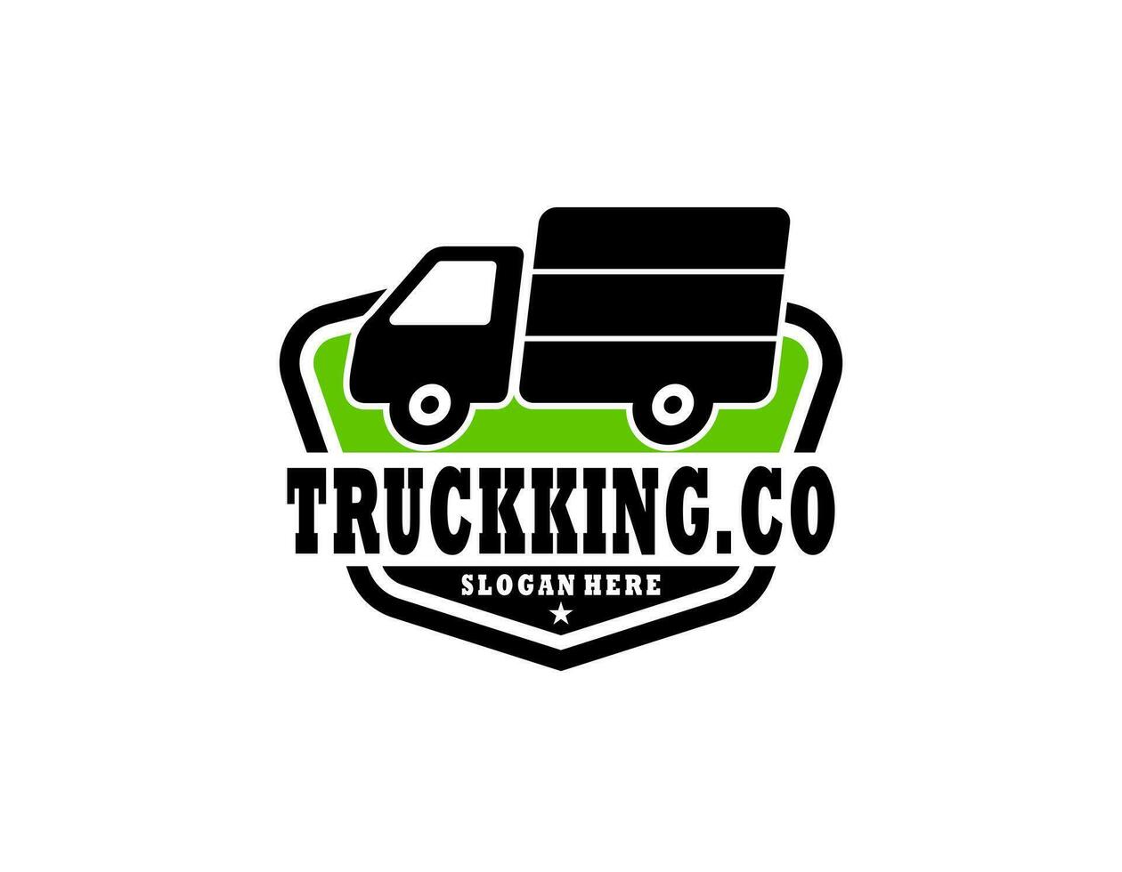 heavy truck vector logo for transportation company