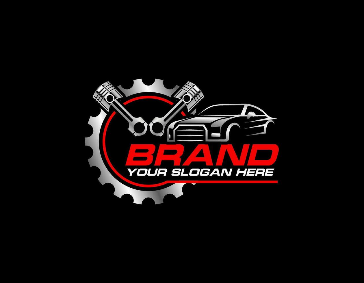 Auto car dealer logo emblem. Sports car silhouette icon vector