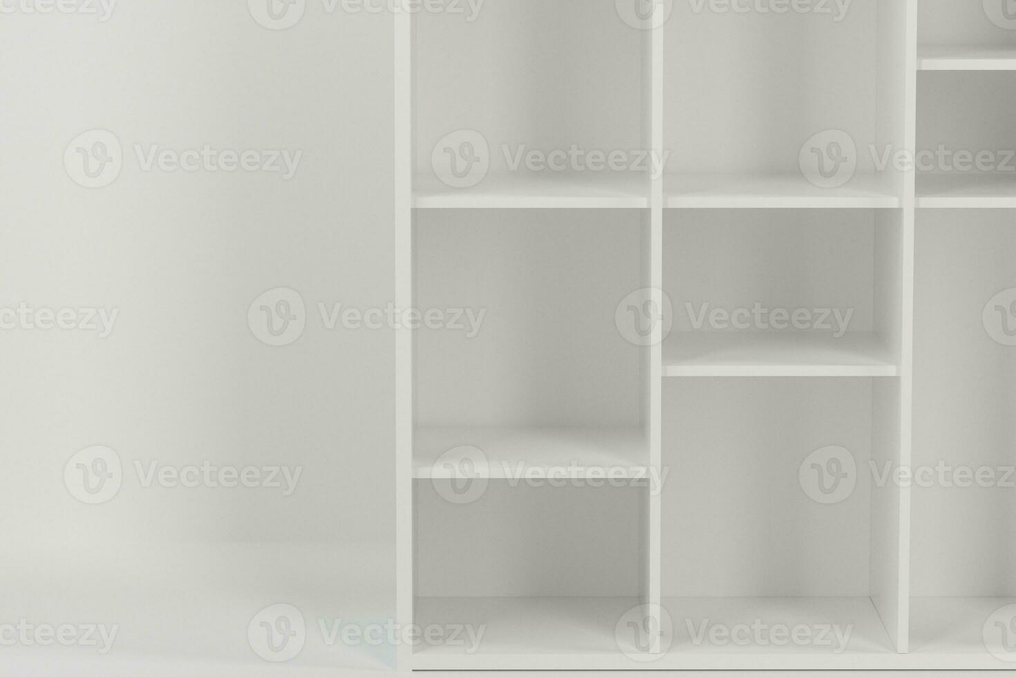 Empty cabinet in the empty new house, 3d rendering. photo