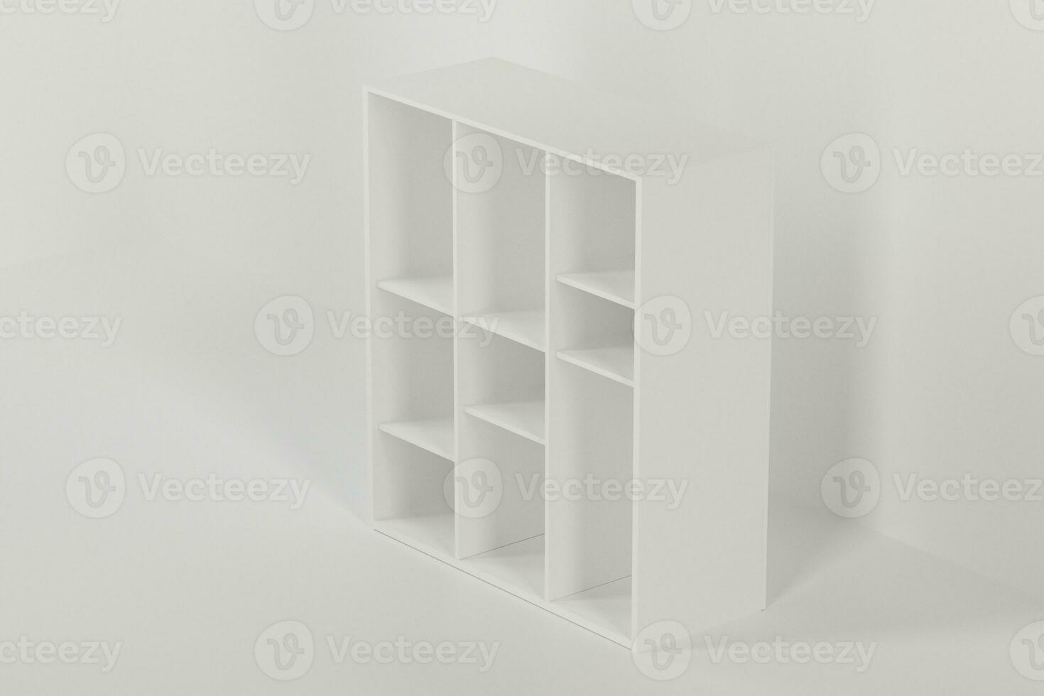 Empty cabinet in the empty new house, 3d rendering. photo