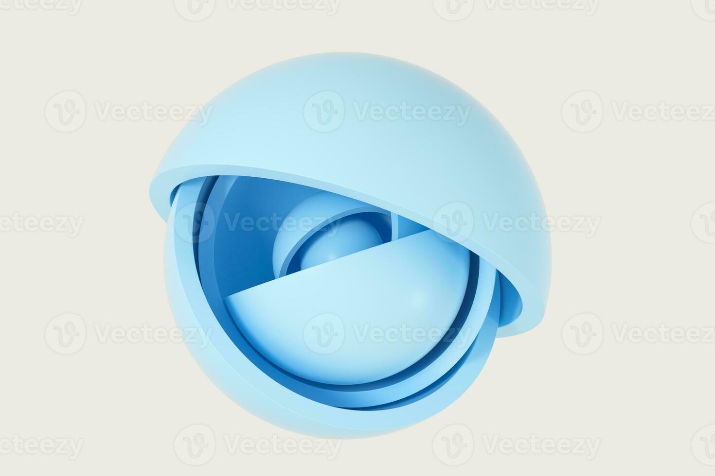 Abstract round hemisphere element background, 3d rendering. photo