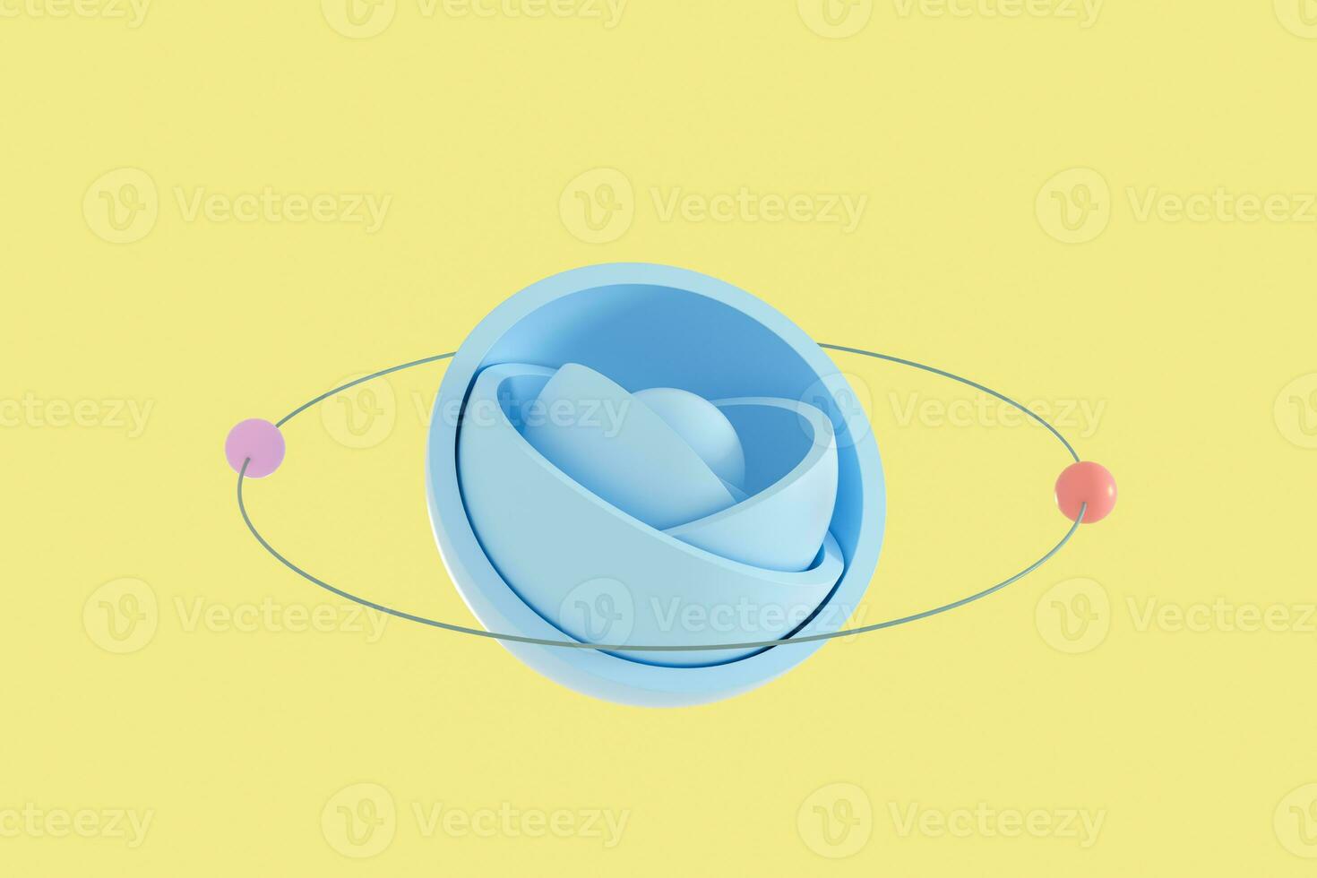 Abstract round hemisphere element background, 3d rendering. photo