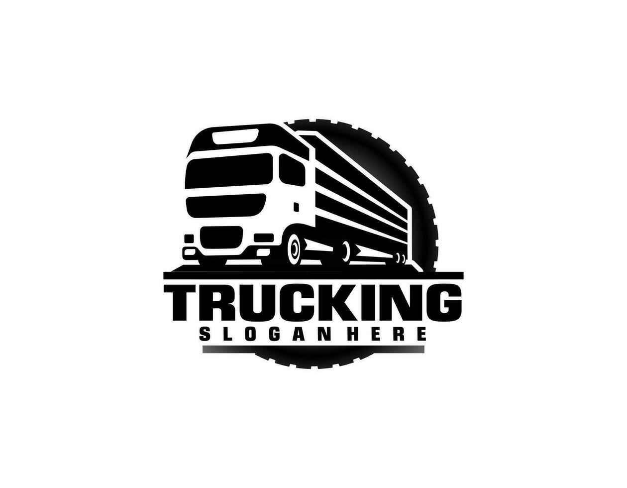 transporte camionaje logística logo vector