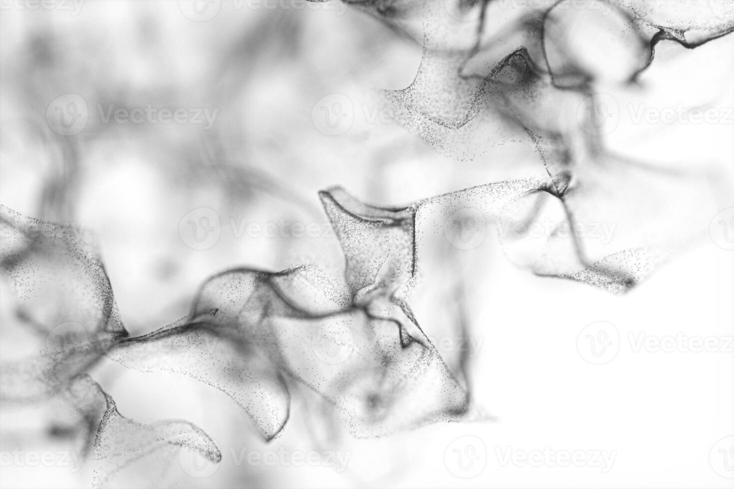 partículas Moviente en blanco fondo, 3d representación. foto