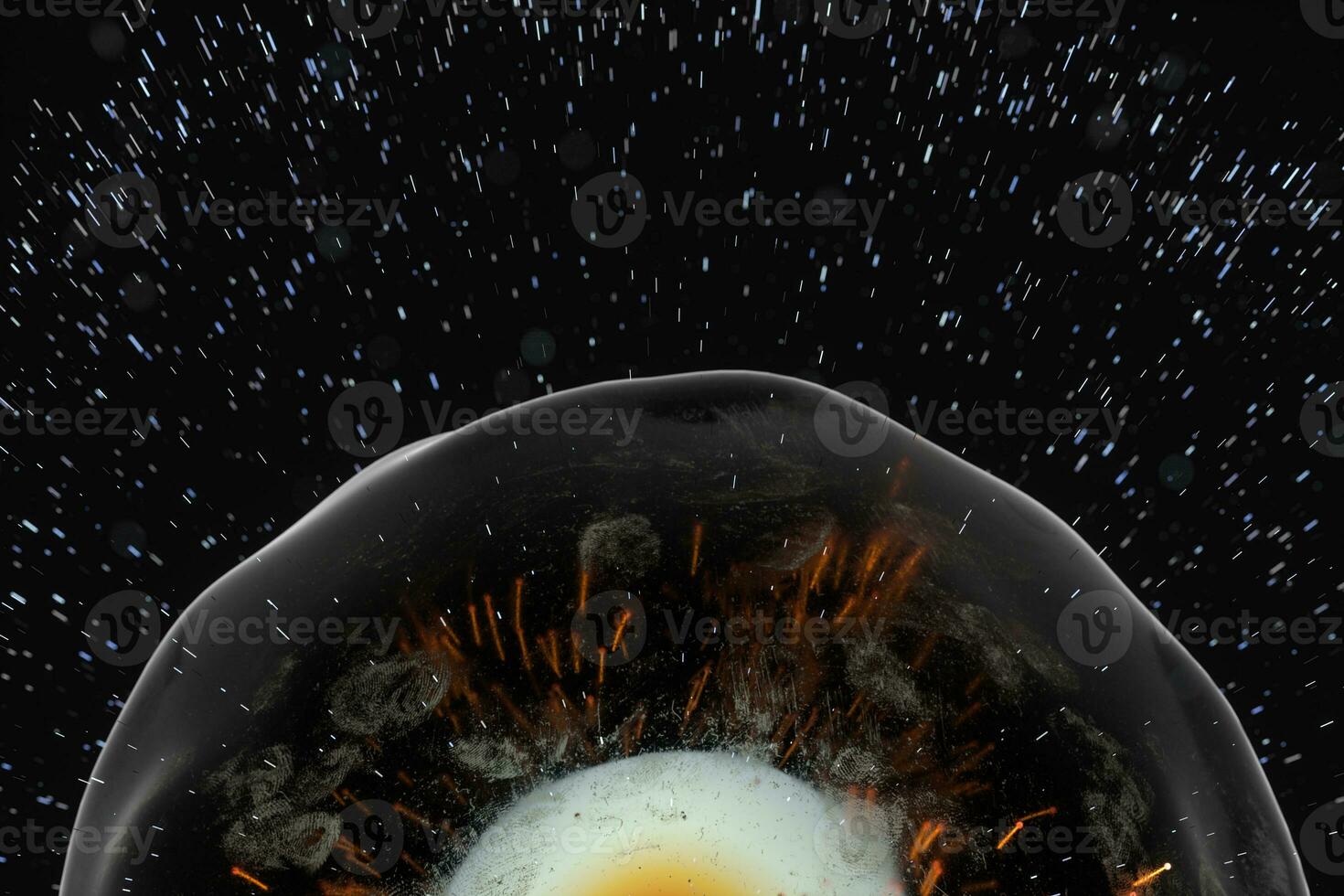 A cell surrounded by membrane, the concept of biotechnology, 3d rendering photo