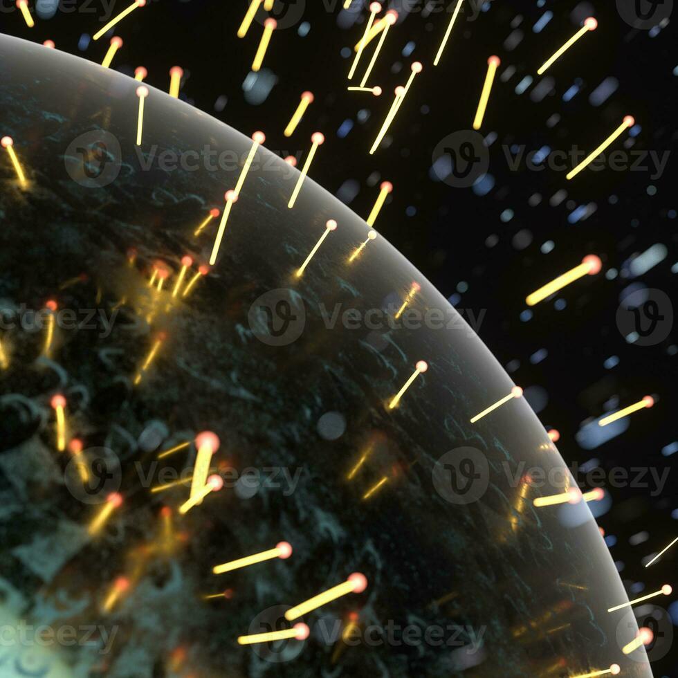A cell surrounded by membrane, the concept of biotechnology, 3d rendering photo