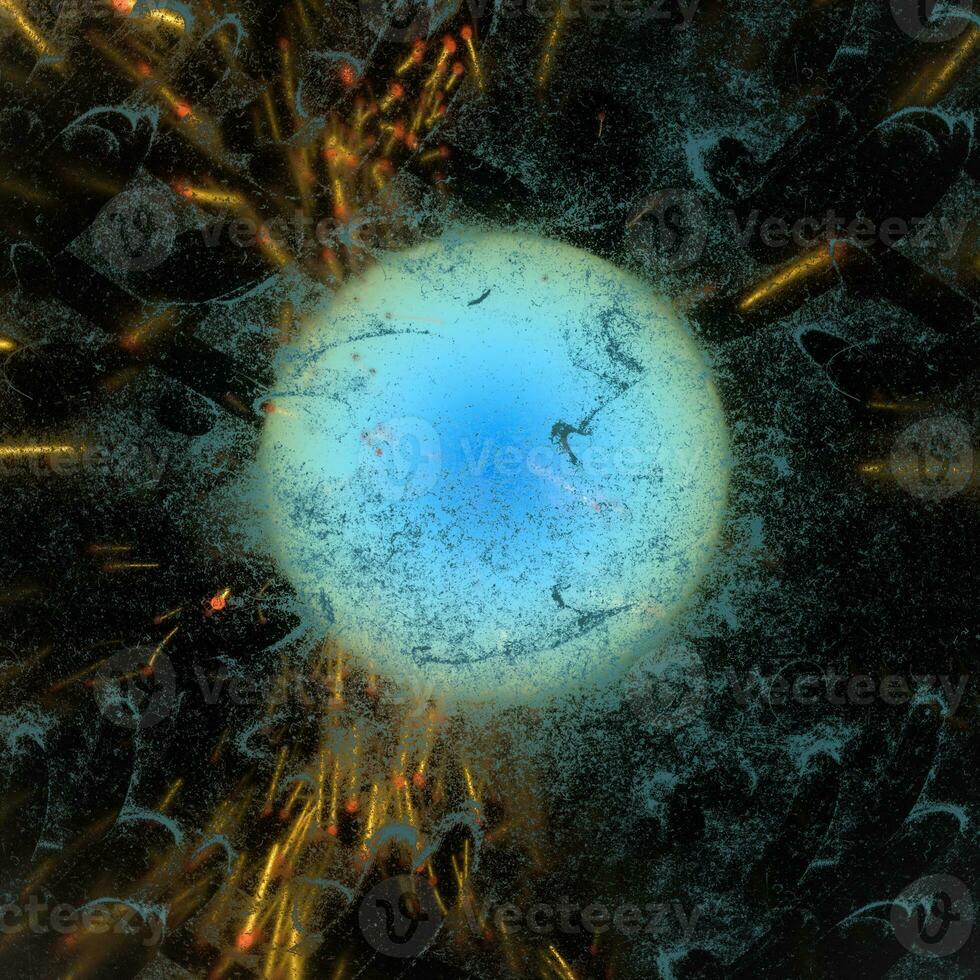 A cell surrounded by membrane, the concept of biotechnology, 3d rendering photo