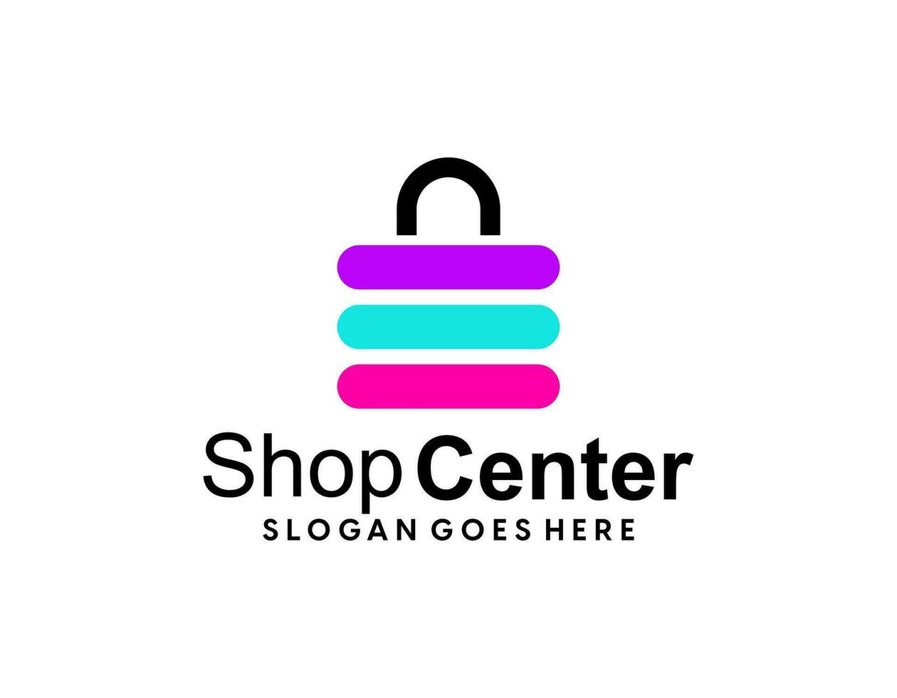 Shopping cart logo and shopping bags logo vector