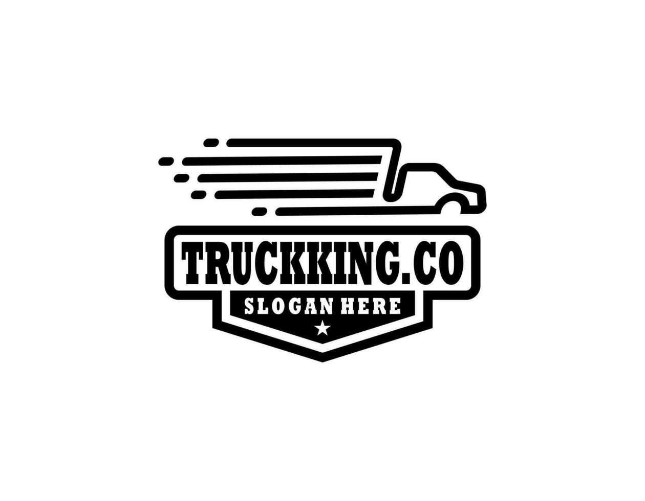 Trucking company logo. Perfect logo for trucking industry. Vector illustration. Transport trucking logo vector. Truck logo design.