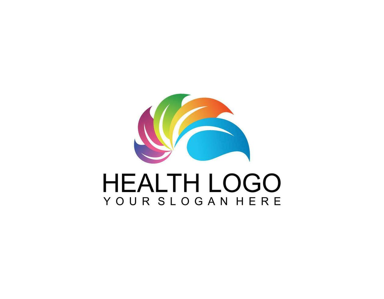 Modern Health Care Business Logo Icon for Hospital Medical Clinic Pharmacy Cross Symbol Design Element with blue and green heart vector